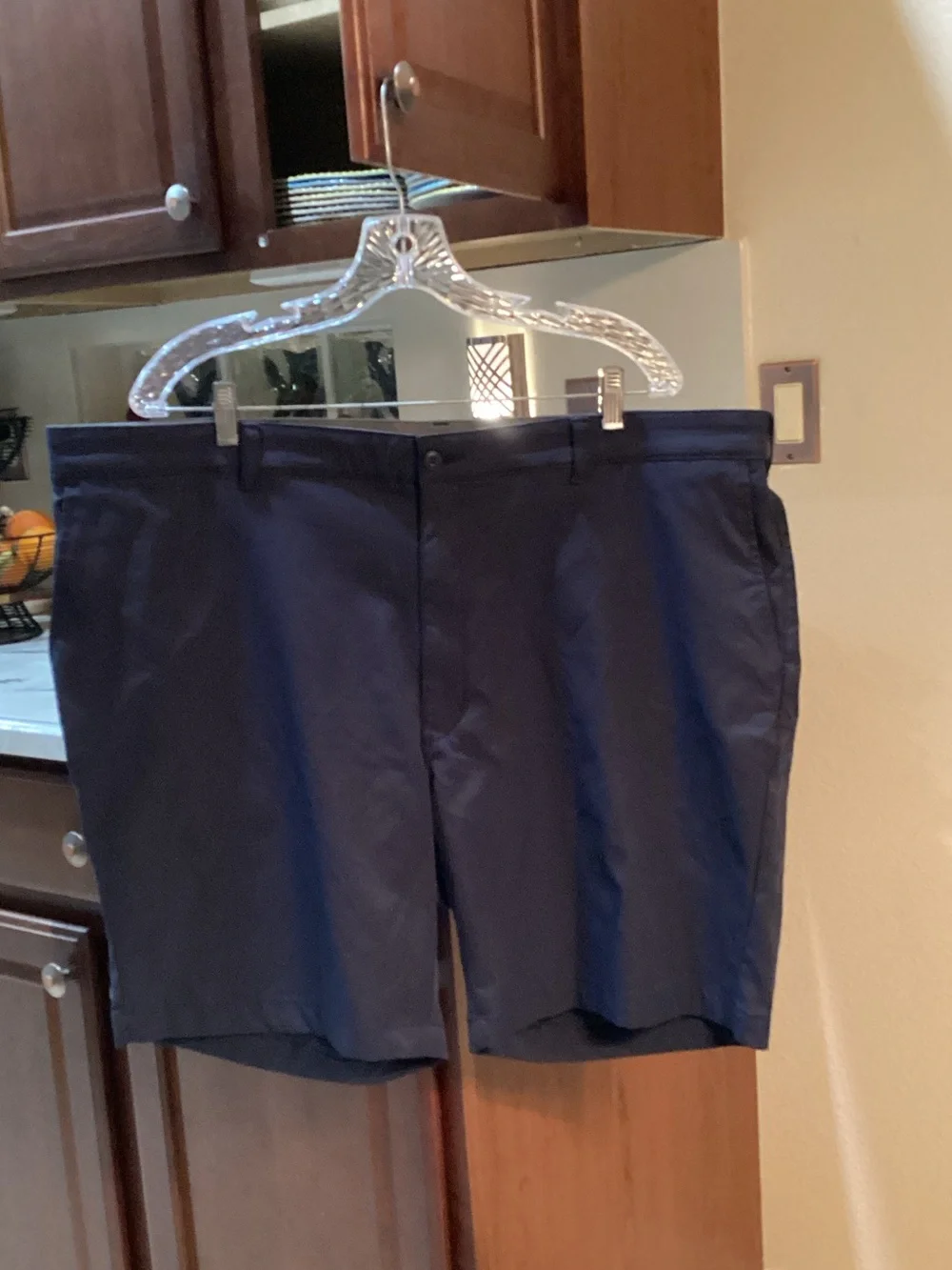 Hogan Men's Navy Flat-Front Performance Shorts